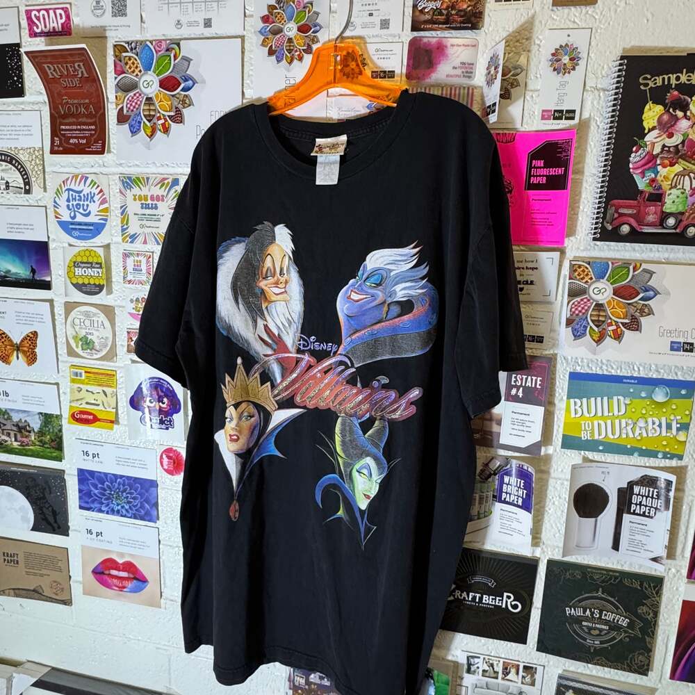 Vintage 90s Disney Villains Bad Girls Nightmare Double Sided Graphic T-Shirt